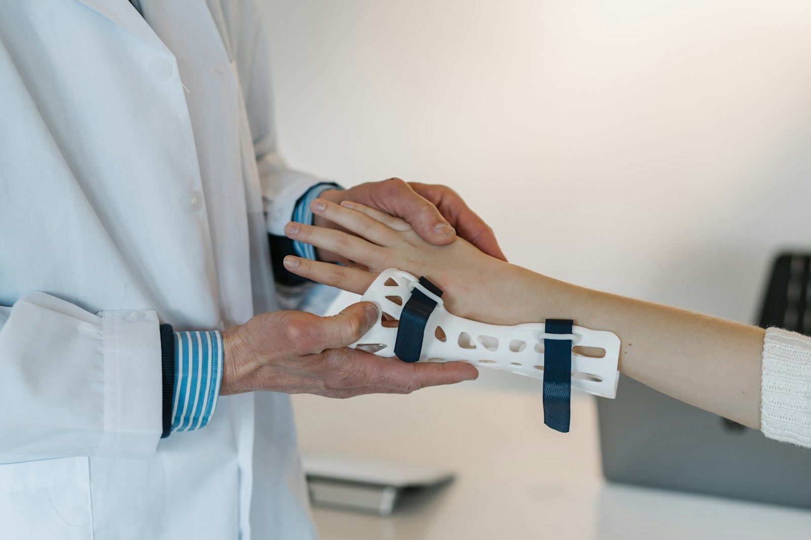 Physiotherapist assisting a patient through mobility work